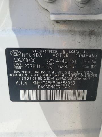 Aukcja sprzedaży 2009 Hyundai Azera Se, vin: KMHFC46F89A388053, numer aukcji: 45557994
