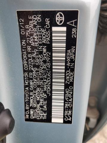 Aukcja sprzedaży 2012 Toyota Prius, vin: JTDKN3DU6C1487972, numer aukcji: 44861634