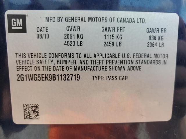 Aukcja sprzedaży 2011 Chevrolet Impala Lt, vin: 2G1WG5EK9B1132719, numer aukcji: 44767234