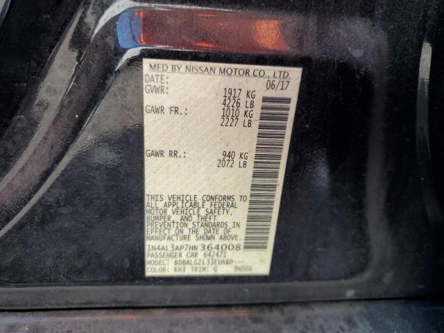 2017 Nissan Altima 2.5 მანქანა იყიდება აუქციონზე, vin: 1N4AL3AP7HN364008, აუქციონის ნომერი: 46758354