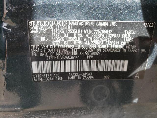 Продаж на аукціоні авто 2010 Toyota Rav4 Limited, vin: 2T3DF4DV6AW036141, номер лоту: 45869454