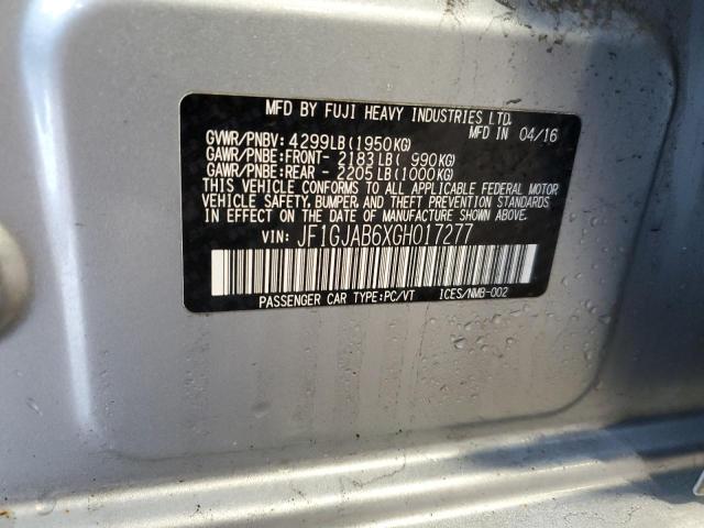 Продажа на аукционе авто 2016 Subaru Impreza Premium, vin: JF1GJAB6XGH017277, номер лота: 45461994