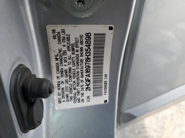 Aukcja sprzedaży 2008 Honda Civic Exl, vin: 2HGFA16978H354898, numer aukcji: 45552894