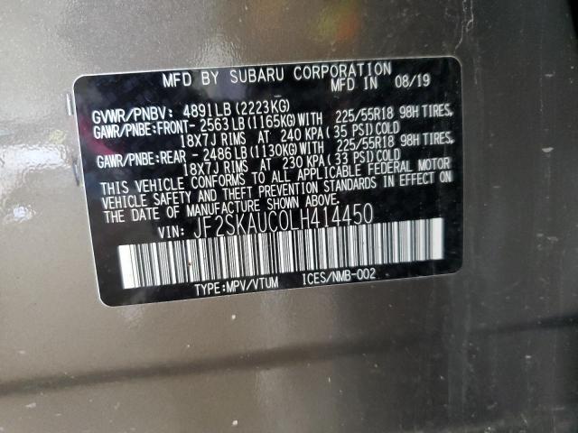 Aukcja sprzedaży 2020 Subaru Forester Limited, vin: JF2SKAUC0LH414450, numer aukcji: 45656434