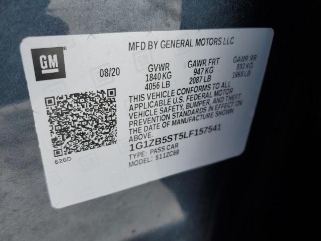 Aukcja sprzedaży 2020 Chevrolet Malibu Ls, vin: 1G1ZB5ST5LF157541, numer aukcji: 45480514