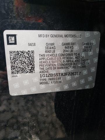 45327924 :رقم المزاد ، 1G1ZB5STXJF226317 vin ، 2018 Chevrolet Malibu Ls مزاد بيع