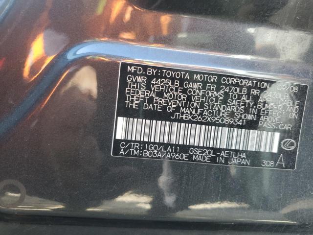 Aukcja sprzedaży 2009 Lexus Is 250, vin: JTHBK262X95089341, numer aukcji: 45567184