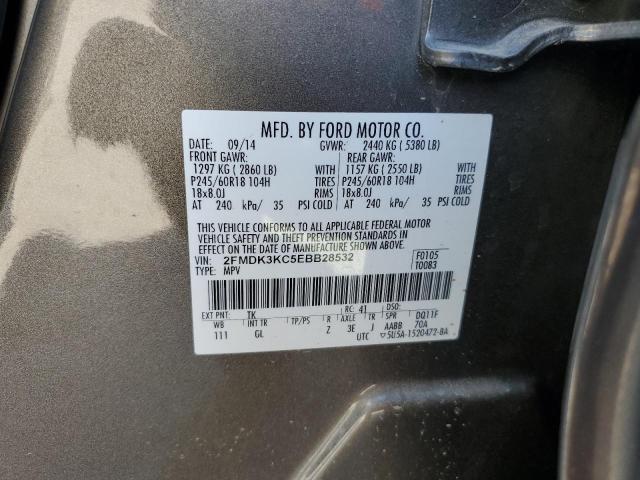 48030114 :رقم المزاد ، 2FMDK3KC5EBB28532 vin ، 2014 Ford Edge Limited مزاد بيع