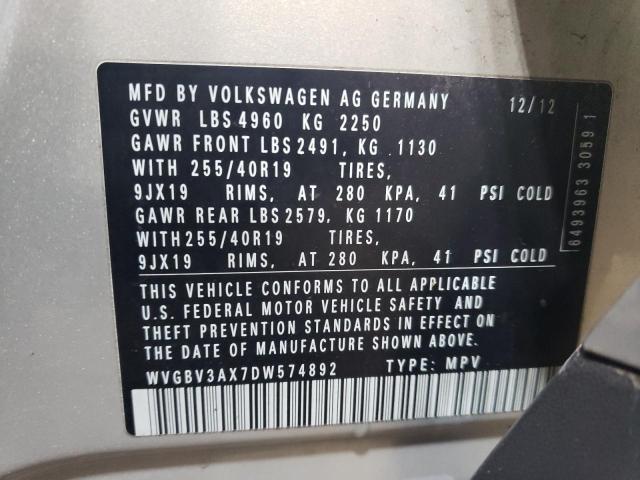 Продажа на аукционе авто 2013 Volkswagen Tiguan S, vin: WVGBV3AX7DW574892, номер лота: 47580944