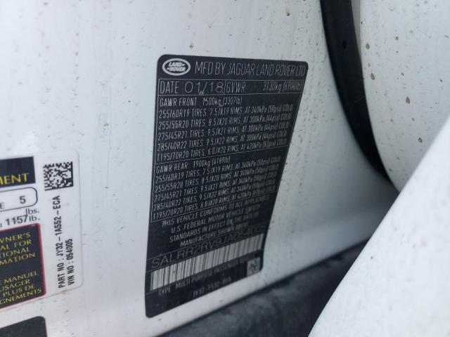 2018 Land Rover Discovery მანქანა იყიდება აუქციონზე, vin: SALRR2RV9JA054005, აუქციონის ნომერი: 47414334