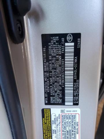 45515674 :رقم المزاد ، 4T1BK46K57U522401 vin ، 2007 Toyota Camry Le مزاد بيع