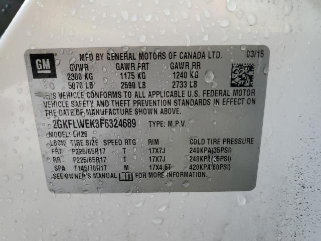 Aukcja sprzedaży 2015 Gmc Terrain Sle, vin: 2GKFLWEK3F6324689, numer aukcji: 45063324