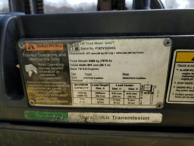 Продажа на аукционе авто 2009 Hyster Forklift, vin: F187V15249G, номер лота: 47229404