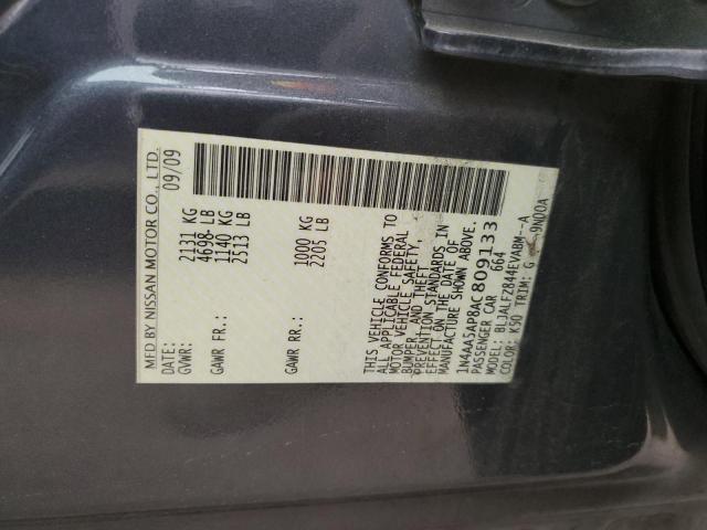 46296074 :رقم المزاد ، 1N4AA5AP8AC809133 vin ، 2010 Nissan Maxima S مزاد بيع