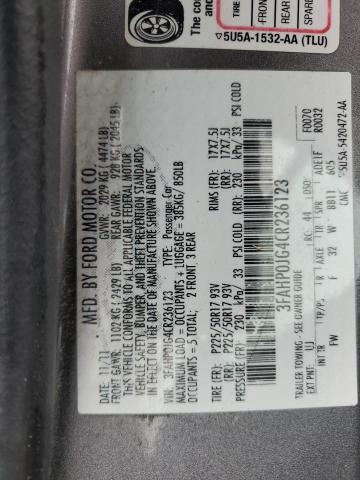 Продаж на аукціоні авто 2012 Ford Fusion Sel, vin: 3FAHP0JG4CR236123, номер лоту: 45557274