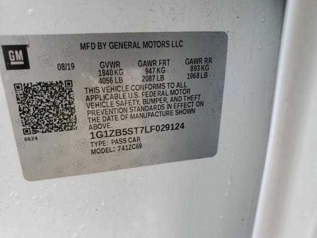 46264424 :رقم المزاد ، 1G1ZB5ST7LF029124 vin ، 2020 Chevrolet Malibu Ls مزاد بيع
