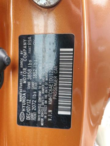 Aukcja sprzedaży 2013 Hyundai Veloster Turbo, vin: KMHTC6AE1DU129487, numer aukcji: 45458834