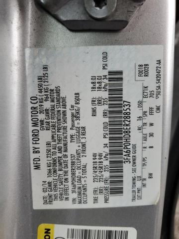 Aukcja sprzedaży 2014 Ford Fusion Se, vin: 3FA6P0HD8ER288537, numer aukcji: 45463154