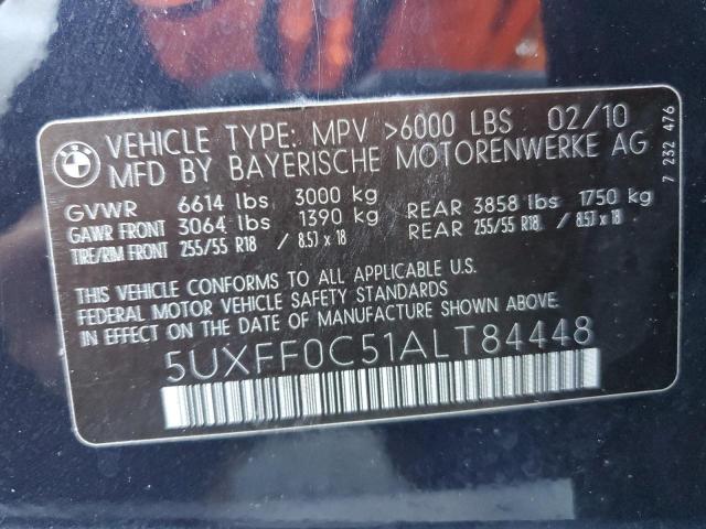 Aukcja sprzedaży 2010 Bmw X5 Xdrive35d, vin: 5UXFF0C51ALT84448, numer aukcji: 46044684