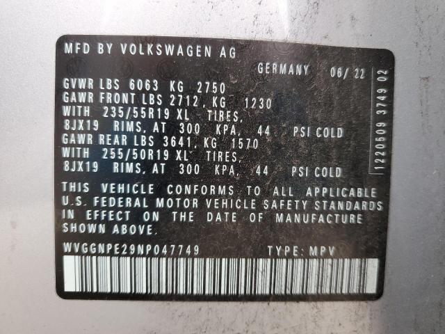 Aukcja sprzedaży 2022 Volkswagen Id.4 Pro S, vin: WVGGNPE29NP047749, numer aukcji: 45321664