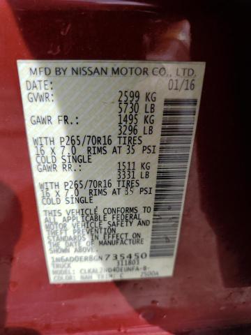 Aukcja sprzedaży 2016 Nissan Frontier S, vin: 1N6AD0ER8GN735450, numer aukcji: 45495584