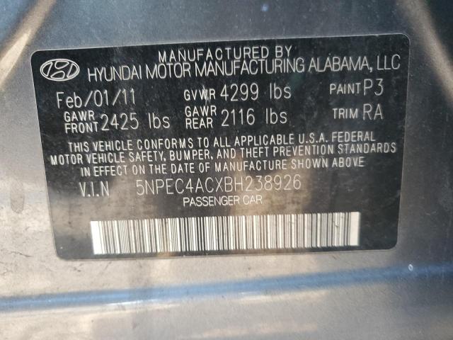 Aukcja sprzedaży 2011 Hyundai Sonata Se, vin: 5NPEC4ACXBH238926, numer aukcji: 46527784