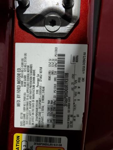 Продаж на аукціоні авто 2018 Ford Fusion Se, vin: 3FA6P0HD0JR193108, номер лоту: 47560814