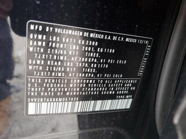 Aukcja sprzedaży 2019 Volkswagen Tiguan Se, vin: 3VV2B7AX6KM057635, numer aukcji: 45050804