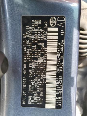 Aukcja sprzedaży 2014 Toyota Corolla L, vin: 2T1BURHE1EC139598, numer aukcji: 45199564