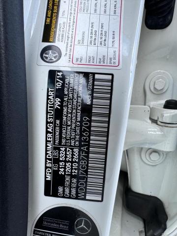 45597934 :رقم المزاد ، WDDLJ7GB7FA136709 vin ، 2015 Mercedes-benz Cls 63 Amg S-model مزاد بيع