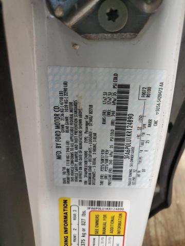 Продаж на аукціоні авто 2019 Ford Fusion, vin: 3FA6P0LU1KR124890, номер лоту: 54562036