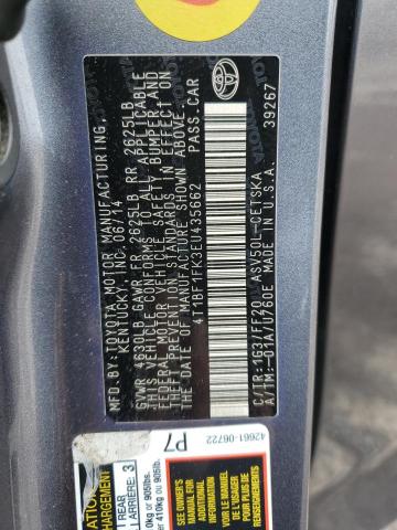 Aukcja sprzedaży 2014 Toyota Camry L, vin: 4T1BF1FK3EU435662, numer aukcji: 45348884
