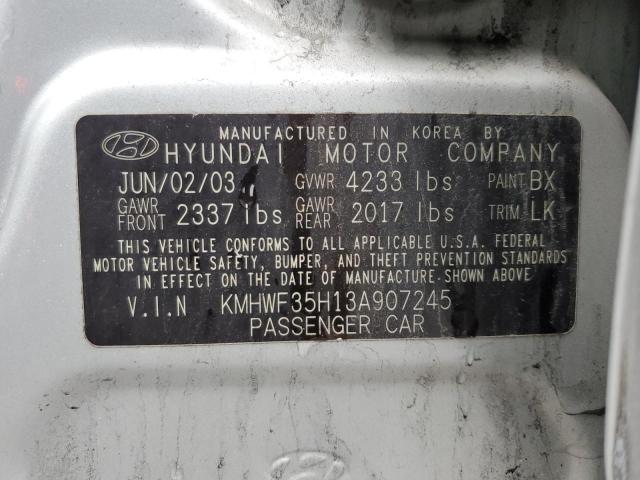 45218984 :رقم المزاد ، KMHWF35H13A907245 vin ، 2003 Hyundai Sonata Gls مزاد بيع