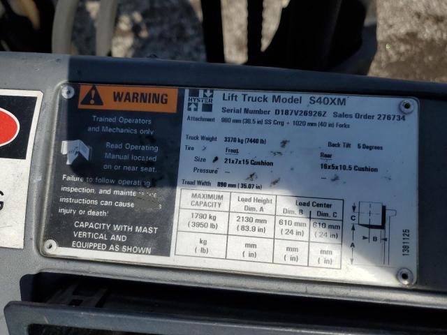 2002 Hyst Forklift მანქანა იყიდება აუქციონზე, vin: D187V26926Z, აუქციონის ნომერი: 47206794