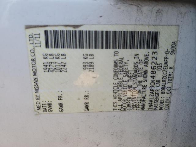 47799184 :رقم المزاد ، 1N4AL2AP3CN486223 vin ، 2012 Nissan Altima Base مزاد بيع