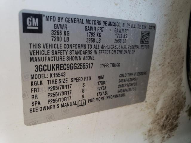 Aukcja sprzedaży 2016 Chevrolet Silverado K1500 Lt, vin: 3GCUKREC9GG256517, numer aukcji: 45416424