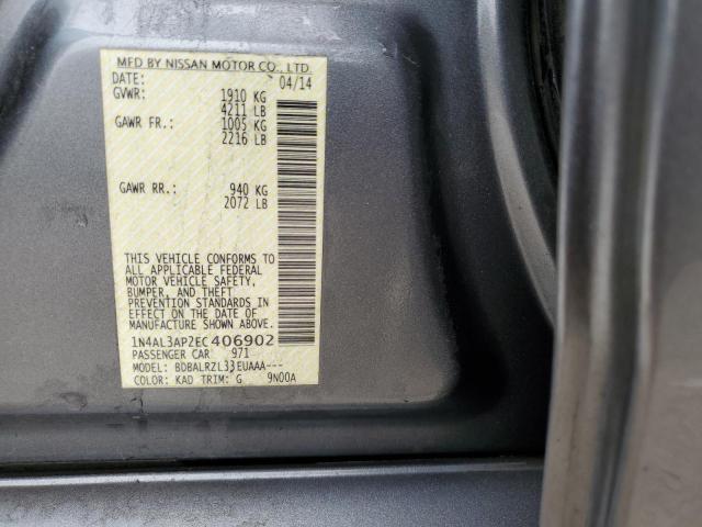 2014 Nissan Altima 2.5 მანქანა იყიდება აუქციონზე, vin: 1N4AL3AP2EC406902, აუქციონის ნომერი: 45563604
