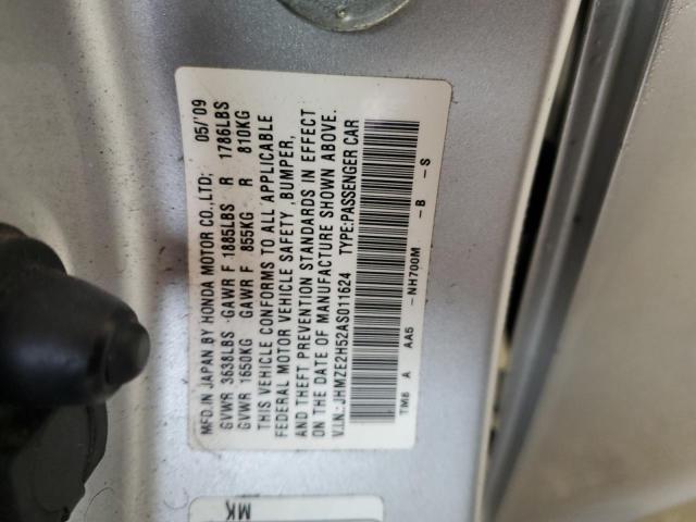 Aukcja sprzedaży 2010 Honda Insight Lx, vin: JHMZE2H52AS011624, numer aukcji: 45539104