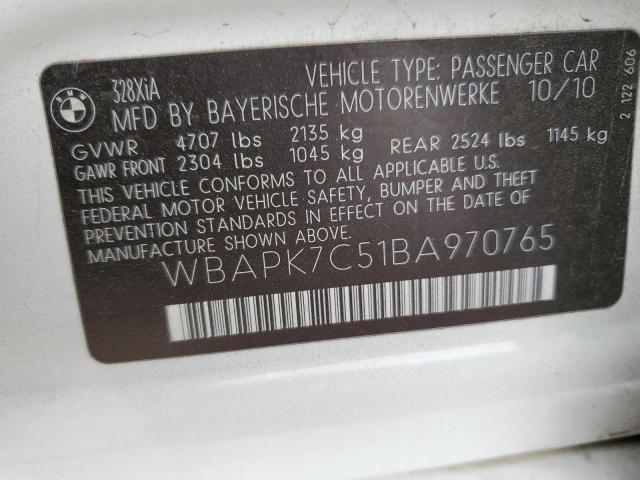 46624714 :رقم المزاد ، WBAPK7C51BA970765 vin ، 2011 Bmw 328 Xi مزاد بيع