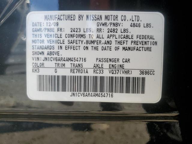 Aukcja sprzedaży 2010 Infiniti G37, vin: JN1CV6AR4AM454716, numer aukcji: 45273344