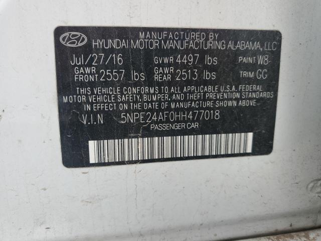 Aukcja sprzedaży 2017 Hyundai Sonata Se, vin: 5NPE24AF0HH477018, numer aukcji: 46326634