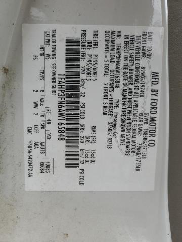 Aukcja sprzedaży 2010 Ford Focus Se, vin: 1FAHP3FN6AW165848, numer aukcji: 45483694