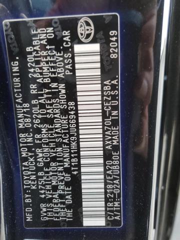 Aukcja sprzedaży 2018 Toyota Camry L, vin: 4T1B11HK9JU669438, numer aukcji: 45598364