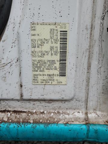 Aukcja sprzedaży 2015 Nissan Nv 1500, vin: 1N6BF0KL8FN804019, numer aukcji: 45427944