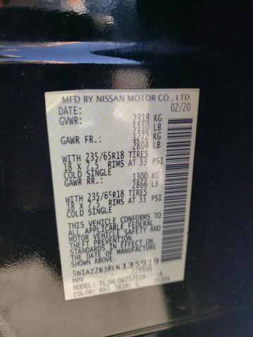 Aukcja sprzedaży 2020 Nissan Murano Sv, vin: 5N1AZ2BJ8LN135919, numer aukcji: 45377934