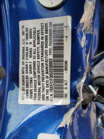 Aukcja sprzedaży 2016 Honda Civic Ex, vin: 19XFC1F30GE038063, numer aukcji: 45171694