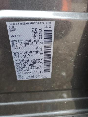 Aukcja sprzedaży 2015 Infiniti Qx60, vin: 5N1AL0MN7FC560215, numer aukcji: 45570564