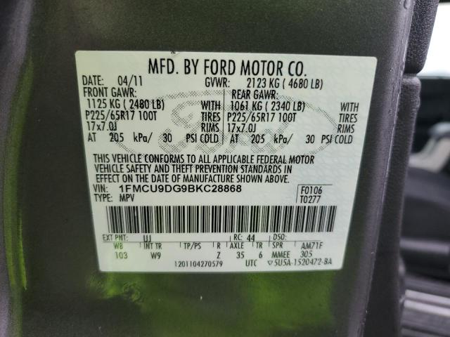 Aukcja sprzedaży 2011 Ford Escape Xlt, vin: 1FMCU9DG9BKC28868, numer aukcji: 45296284