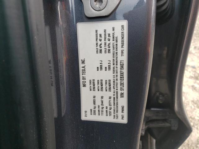Продаж на аукціоні авто 2019 Tesla Model 3, vin: 5YJ3E1EBXKF194071, номер лоту: 45544214