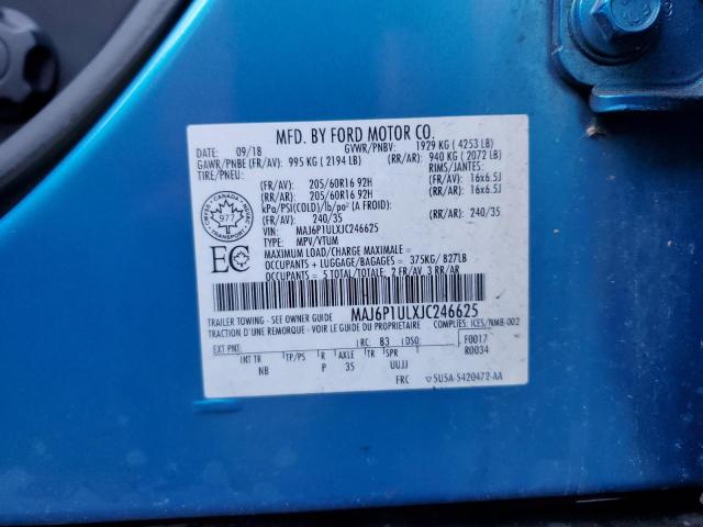 2018 Ford Ecosport Se მანქანა იყიდება აუქციონზე, vin: MAJ6P1ULXJC246625, აუქციონის ნომერი: 45303654